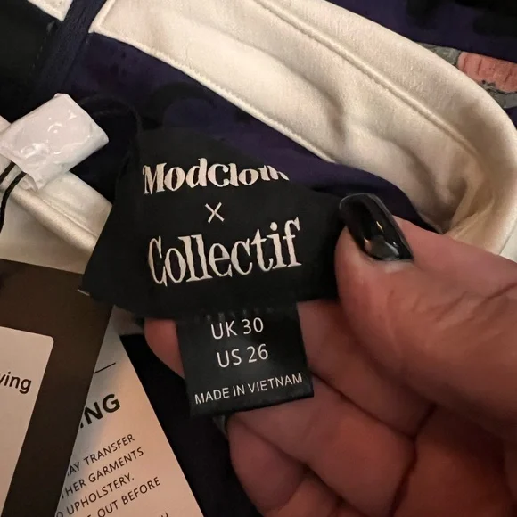 ModCloth Halloween Purple Cats Bats Pumpkins, Vampires A-Line Dress - Picture 6 of 9